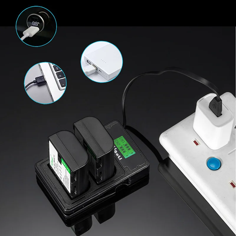 5 штук в наборе USB Порты и разъёмы цифровой Камера Батарея Зарядное устройство для Canon LP-E10 LP-E17 LP-E12 LP-E5 LP-E6 LP-E8