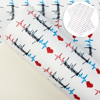 

David accessories 20*34cm Plant Heart Litchi Synthetic Leather Patchwork DIY Hair Bow Handbags Phone Case Materials,1Yc11253