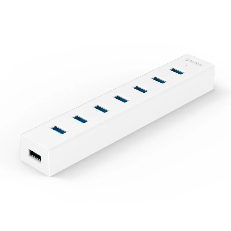 7 портов USB3.0 концентратор портативный Настольный USB разветвитель с адаптером питания для планшета, ноутбука, ноутбука, H7013-U3-V1 - Цвет: Белый