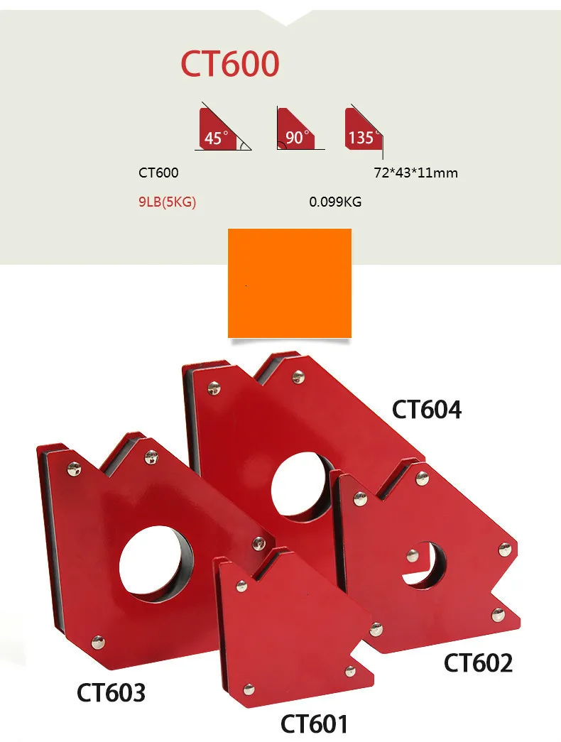 Сварочный позиционер Электрический вспомогательный инструмент прямоугольный магнит больше углов конический сварщик должен иметь помощь сильное магнитное железо