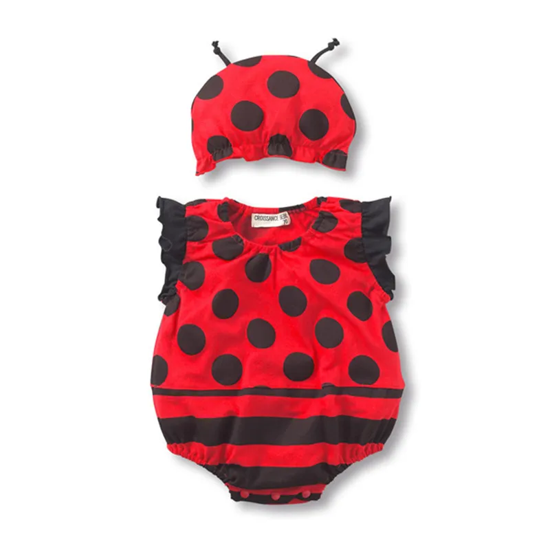 carters baby bodysuits	 Baby Bodysuit + Hat Summer Baby Boy Girls Watermelon Strawberry Ladybug Jumpsuit Cotton Infant Toddler Costumes Sleeveless Bamboo fiber children's clothes Baby Rompers