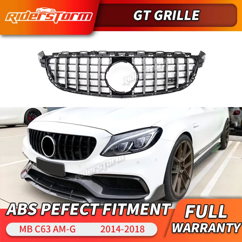 Новое поступление для mercedes C63 amg C63s автомобильный Стайлинг GT гоночная решетка для W205 C63 купе передний бампер решетка