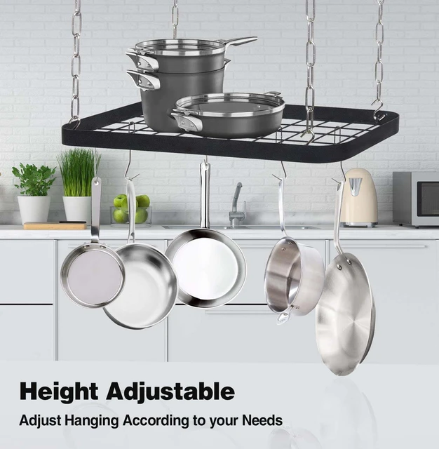 Kitchen Hanging Pan Storage Stand With Hook