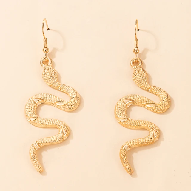 docona Bohemia Snake Animal Drop Dangle Earrings for Women Luxury Geometry Crystal Metal 2021 Female Party Gold Jewelry серьги 17637-gold