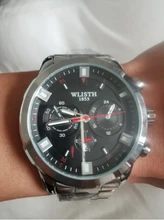 WLISTH-Relojes de pulsera de cuarzo para hombre, pulsera de acero inoxidable, resistente al agua, luminoso, con abertura para fecha, 30M