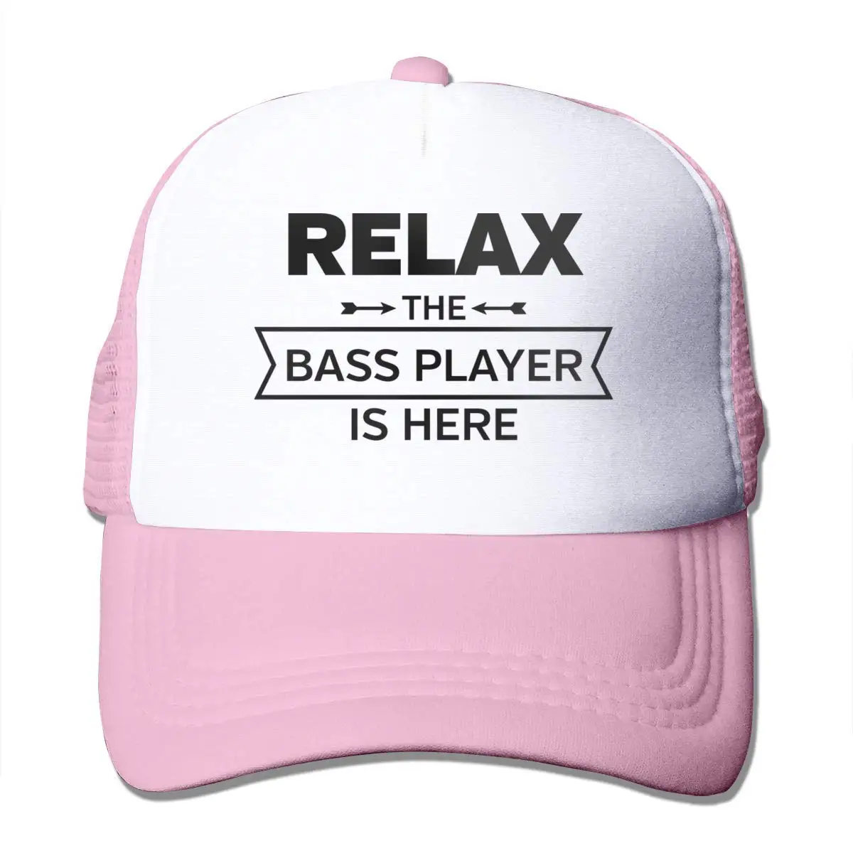 Расслабляющая бейсбольная кепка с сеткой для басов, унисекс, кепка В Стиле Дальнобойщика, розовый цвет