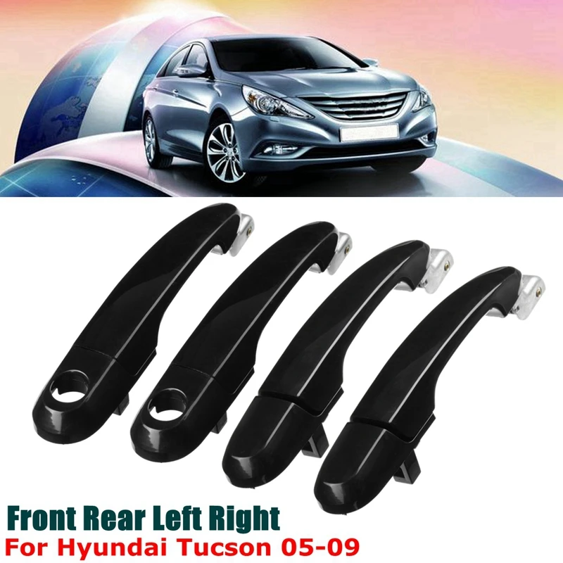 Car Stylings Front Rear Right Left Black Exterior Outside Door Handle for Hyundai Tucson 2005 2006 2007 2008 2009 82650-2E020-CA |