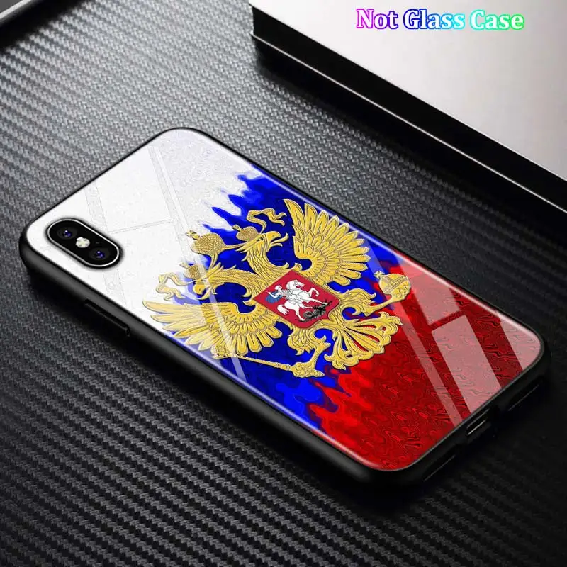 Черный чехол с национальным флагом России для iPhone 11 11Pro X XR XS Max для iPhone 8 7 6 6S Plus 5S 5 SE глянцевый чехол для телефона