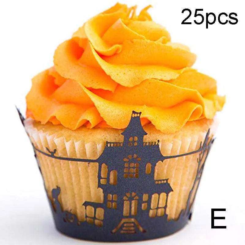 E 25 sets/muffin cake cupcakes modeling eyeliner cake baking cake box party cup box cake tray mold decoration toolsXB 66 - Цвет: E