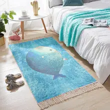 Скандинавский богемный марокканский тканый ковер из хлопка и льна с кисточками, прикроватный коврик с геометрическим рисунком, напольный коврик для гостиной, спальни, домашний декор