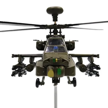

American 1:72 Apache AH-64 Armed Helicopter Model Simulation Alloy US Military Aircraft Model Military Ornaments Adult Toys