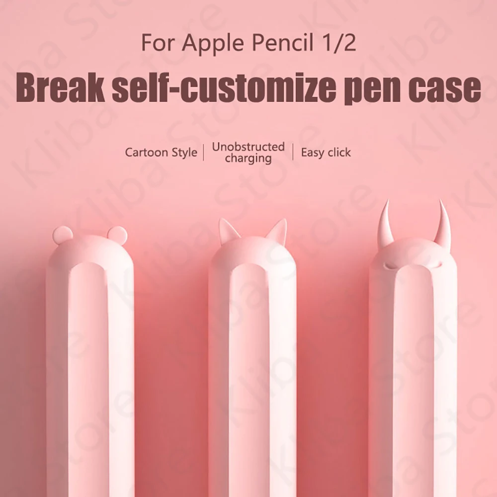 Tanie Dla Apple Pencil 2/1 Case dla tabletu iPad Touch Pen Stylus Cartoon