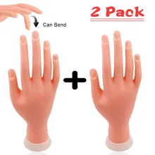 Практическая рука для маникюра, тренировочная модель для рук, гибкий подвижный протез, мягкий поддельный принтер для ногтей, инструмент для маникюра