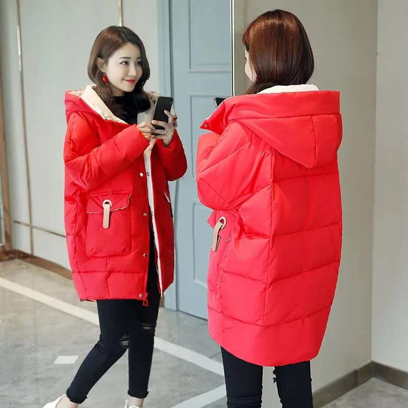 

According to Nalini 2019 New Style Korean-style Fashion Slim Fit Mid-length Students down Feather Cotton-padded Clothes Cotton C