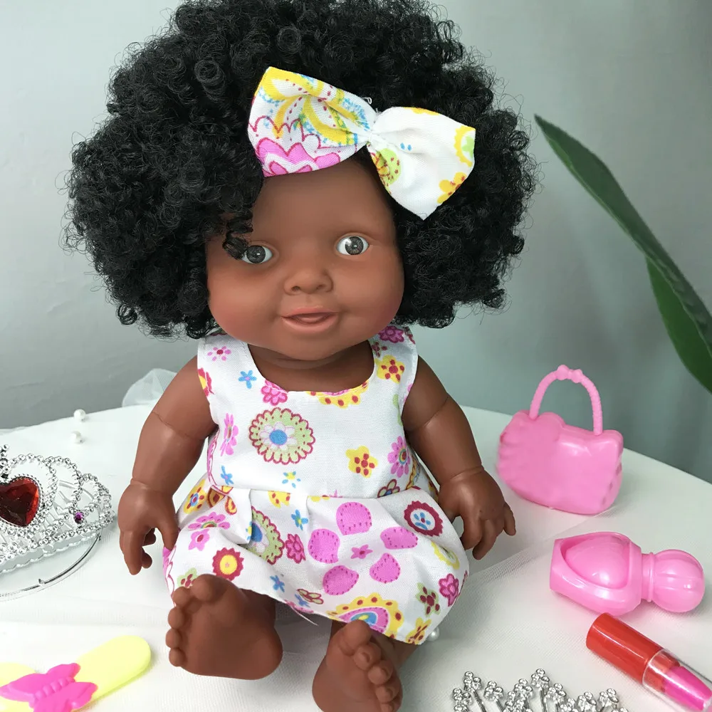 Африканская кукла подвижная шарнирная игрушка Рождественский лучший подарок для маленьких девочек Черная игрушка мини Милая Взрывная прическа кукла дети девочки