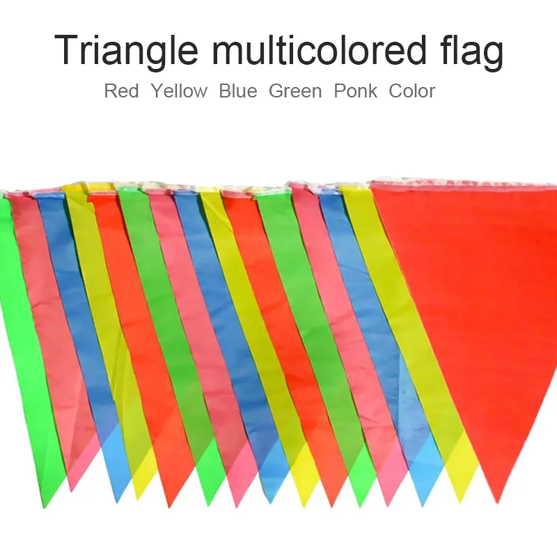 Polyester Dreieckige String Flagge DIY Banner Kleine Bunting Im Freien  Hängen String Flagge Dekoration Liefert Multi Farbe - AliExpress