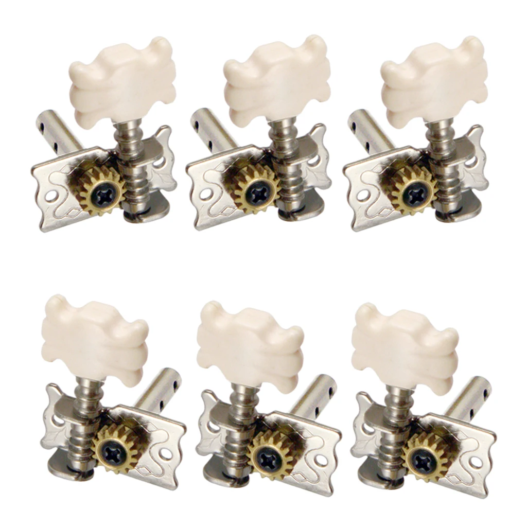 6 Pack 3R3L Classical Guitar Strings Tuning Pegs Single Machine Heads Tuners