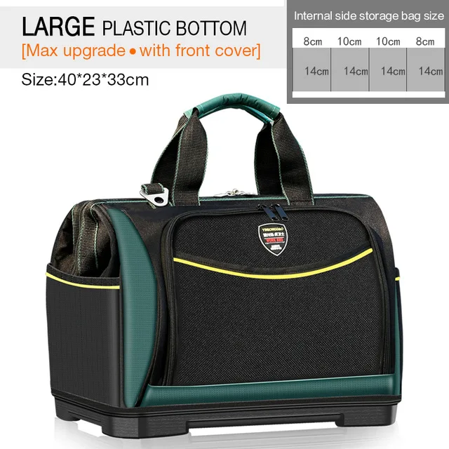 YLD Electrician Bag Multi-function Tool Bag1680D Oxford Waterproof Large Capacity Wear-resistant Tool Storage ToolKit DIY Tools metal tool chest Tool Storage Items