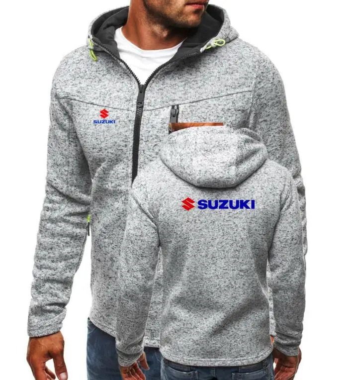 

Winter Hoodie Male Cardigan SUZUKI Print Long sleeve hoodies men Zipper Sweatshirt Hoodies Mens Hooded Plus size Coat Jacket