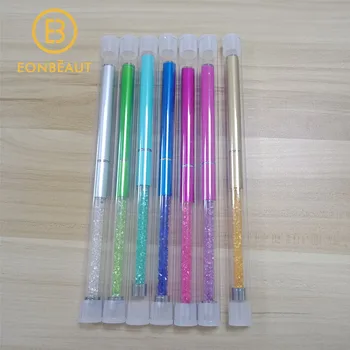 

Eyelash Brush Eyebrow Brush Plastic Brush Bendable Brush Head With Broken Diamond Decoration Professional Eyelash Extension Tool