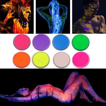 

8 Colors Body Painting Pigment Luminous Face Color Body Paint Wax Non-toxic Washable Children's Face Fluorescent Paint Makeup