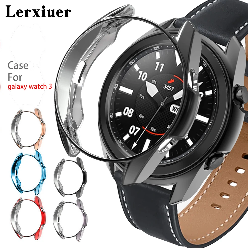 Чехол для Samsung Galaxy watch 3 45 мм 41 мм, Мягкий бампер из ТПУ с покрытием для samrtwatch 41 45 мм, защитный чехол для смарт-часов, аксессуары