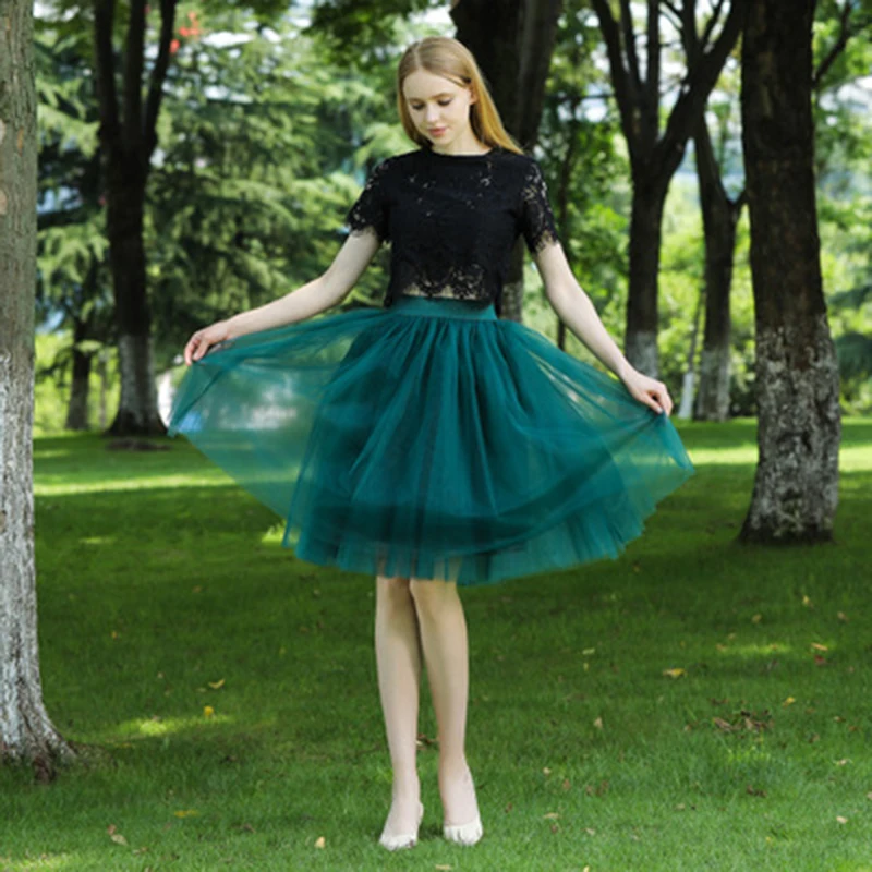 

Puffy New 5 Layer Tulle Skirts Womens Pleated Skirt Tulle Skirt Women Tutu Skirt Jupe Female Tutu Skirts Faldas Lolita Saia