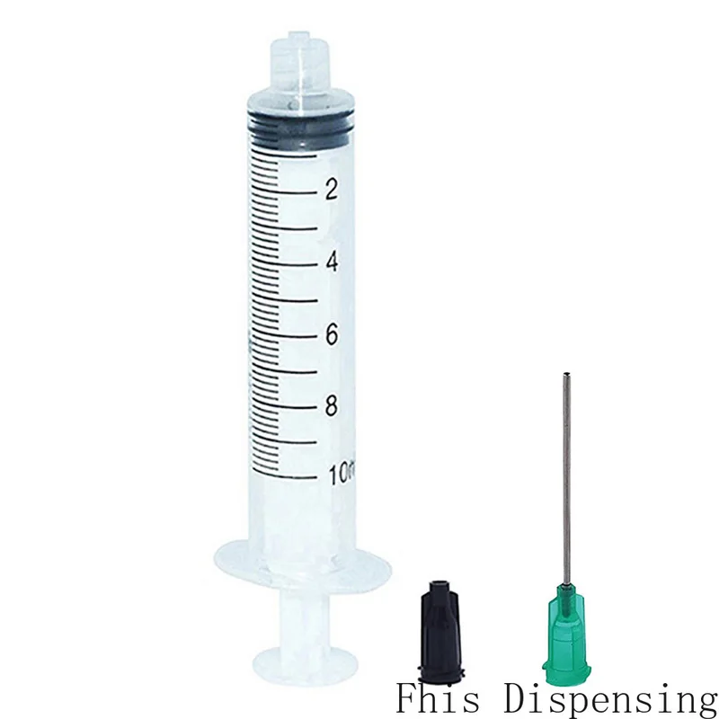 

10ml/10cc Syringes with 18G Blunt Tip Fill Needles 1.5" and Black Cap Pack of 10