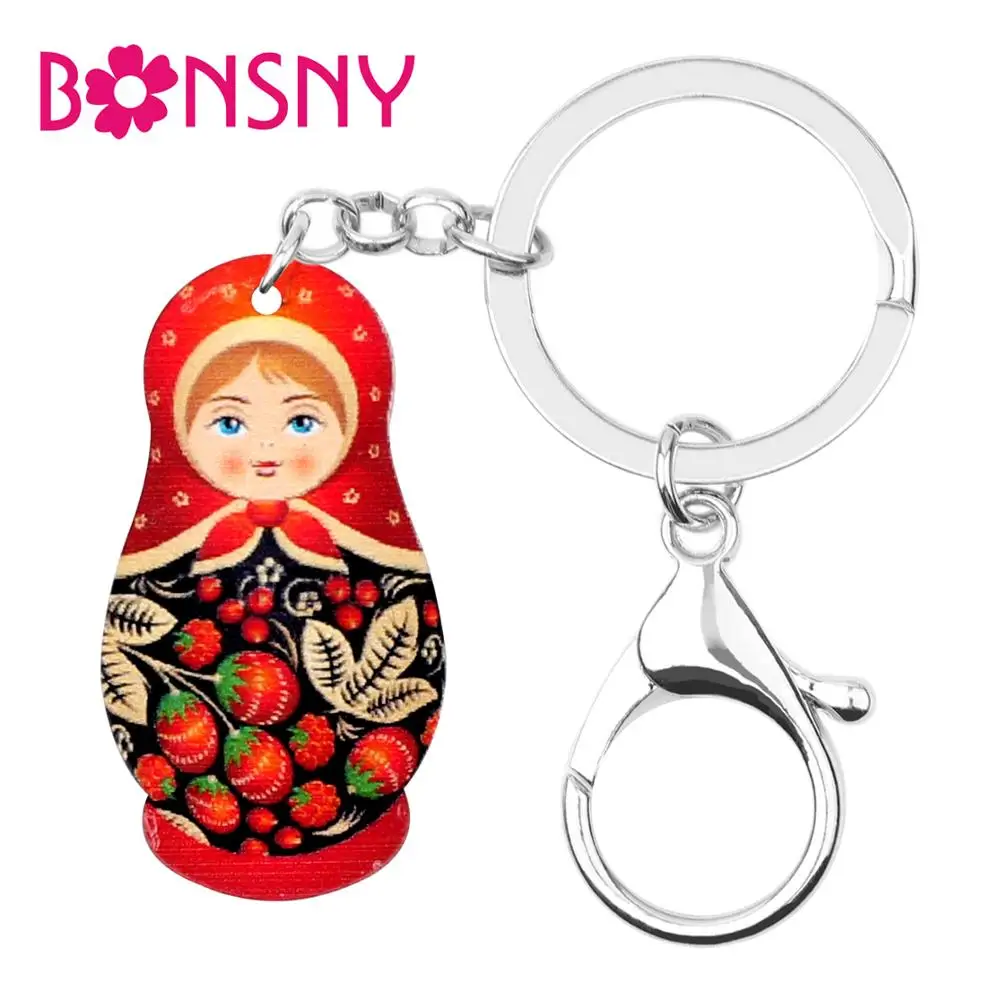 Акриловая аниме Матрешка Bonsny русская кукла женская сумка автомобильный кошелек