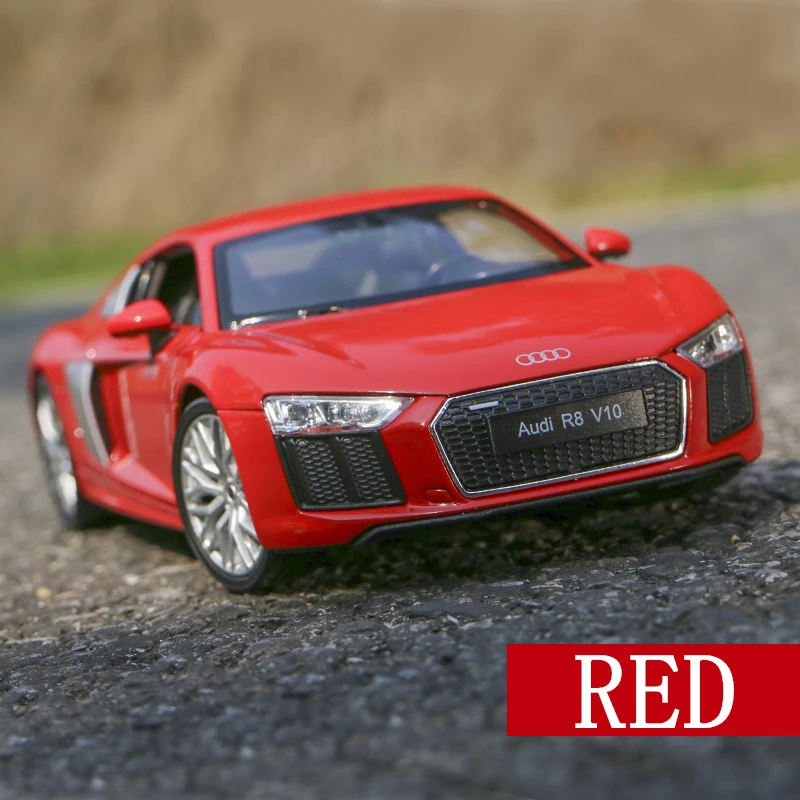 Audi R8 V10 Welly 1:24 Audi R8 V10 TT автомобиль сплав модель автомобиля моделирование автомобиля украшение коллекция Подарочная игрушка Литье под давлением модель игрушка для мальчиков - Цвет: Audi R8 V10