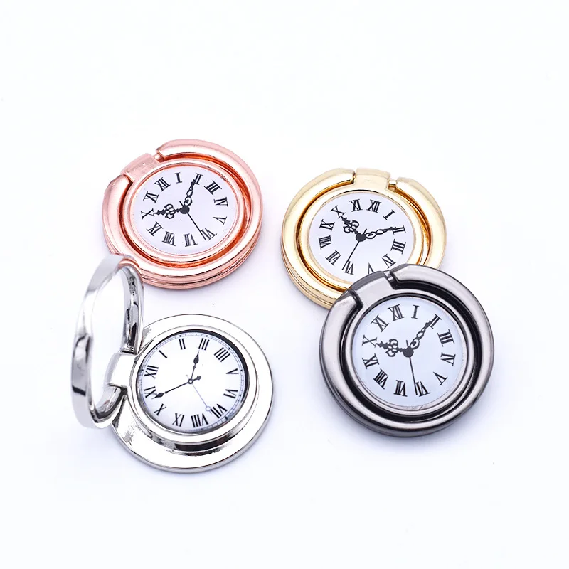 

Pocket Watch Mobile Phone Support All-Metal Clock Mobile Phone Ring Support Clock Fastened Ring 360-Degree Spinning Support