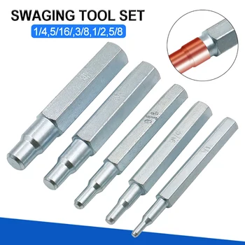 

5pcs Expander Swaging Punch Tool Pipe Tube Expander Copper Pipe Tube for Air Conditioning Equipment Refrigeration Equipment
