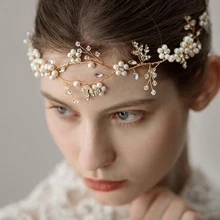 Серебряное золото Кристальный цветок/украшение на свадьбу волосы лоза свадебный головной убор ободки свадебные аксессуары для волос для невест