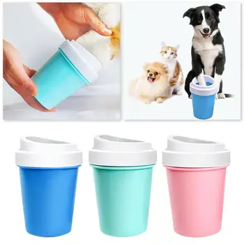 

Dogs Paw Cleaner Silicone Cat Grooming Feet Washer 3 Colors Dirty Cleaning Cup Small Medium Big Pets Dog Accessories