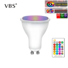 Светодиодный прожектор с регулируемой яркостью RGB лампа GU10 Светодиодный точечный светильник 8 Вт 220В 110В светодиодный светильник Wram холодный Точечный светильник Настольный потолочный светильник Домашний Светильник ing