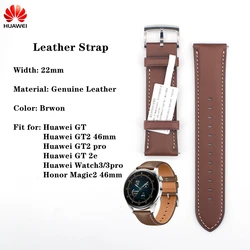 Premium Huawei GT2 46mm FKM Rubber Strap with Genuine Leather and Stainless Steel Milanese Strap - GT (Coco Brown)