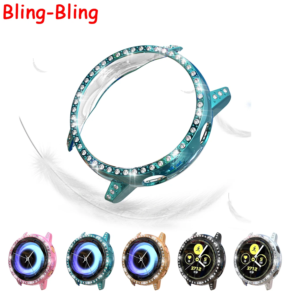 

PC case for Galaxy watch Samsung galaxy watch active/actvie 2 44mm 40mm anti-fall Earthquake-proof coverage diamond case