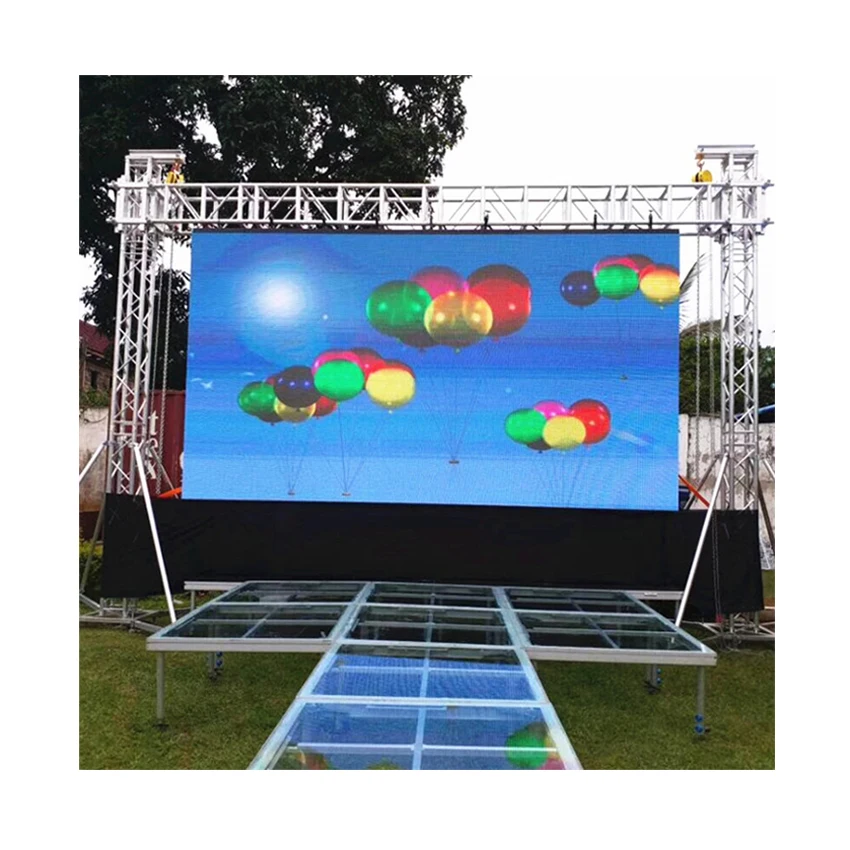 

High Quality Waterproof P4 SMD 128*128dots 512x512mm Die Casting Aluminum Cabinet Seamless Splice HD Outdoor LED Display Screen