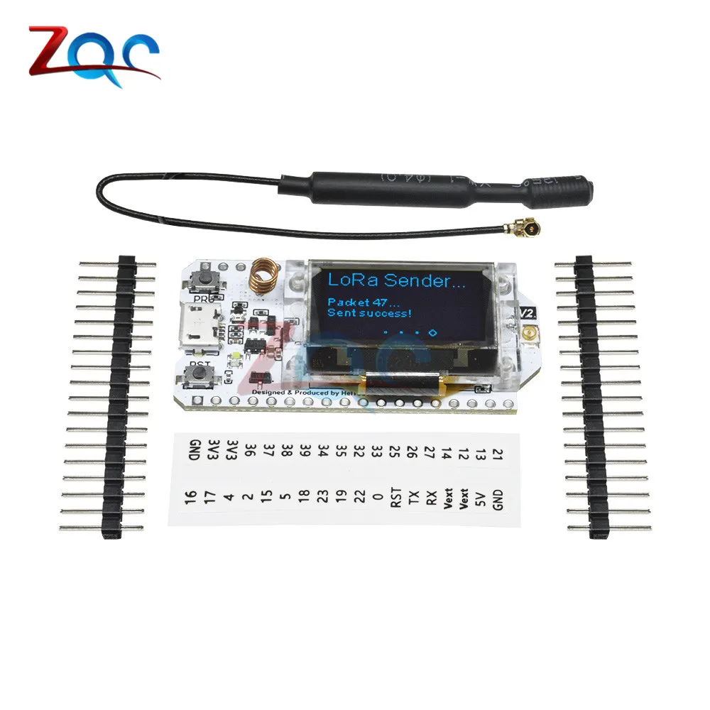 868 мгц-915 мгц SX1276 ESP32 LoRa 0,96 дюймовый синий OLED дисплей Bluetooth wifi Lora комплект 32 модуля IOT макетная плата для Arduino