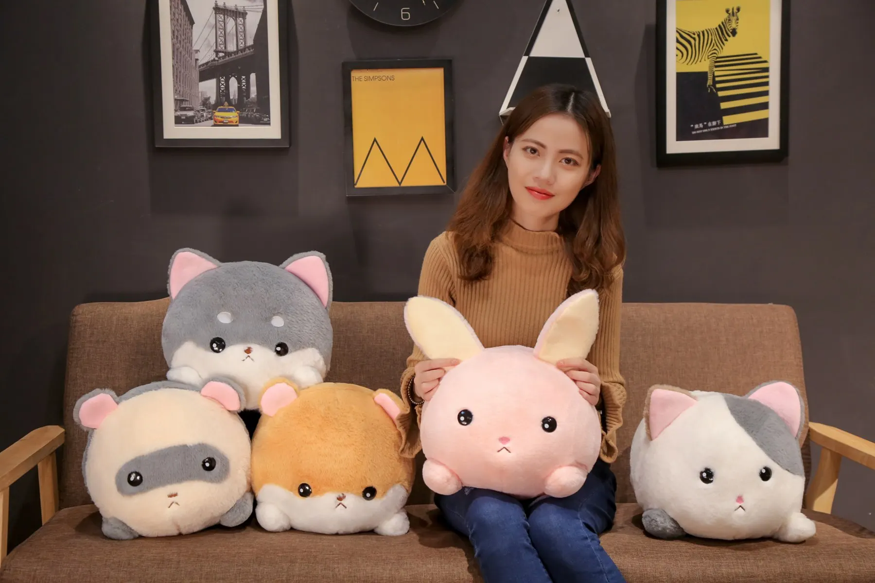 1 шт., 30 Вт, 40CMCute Косплей Shiba «Лисья Секретная служба»(Inu Мышь Cat Хаски панда Животные плюшевые игрушки мягкие детские куклы детские мягкие игрушки для детей ко дню рождения Kawaii подарок