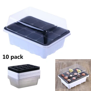 

New 10psc/set 12 Cells Propagation Box Kit Dome Inserts with Holes Propagation Tray Plant Seed Cloning Insert Clone Grow Box