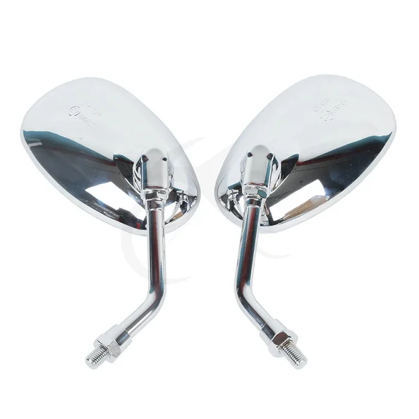 

Pair of 10MM Chrome Side Rear View Mirrors For YAMAHA XJR XV XVS V-MAX FZ6N FZ1N MT-01 MT-03 VMAX1700 V-MAX1200