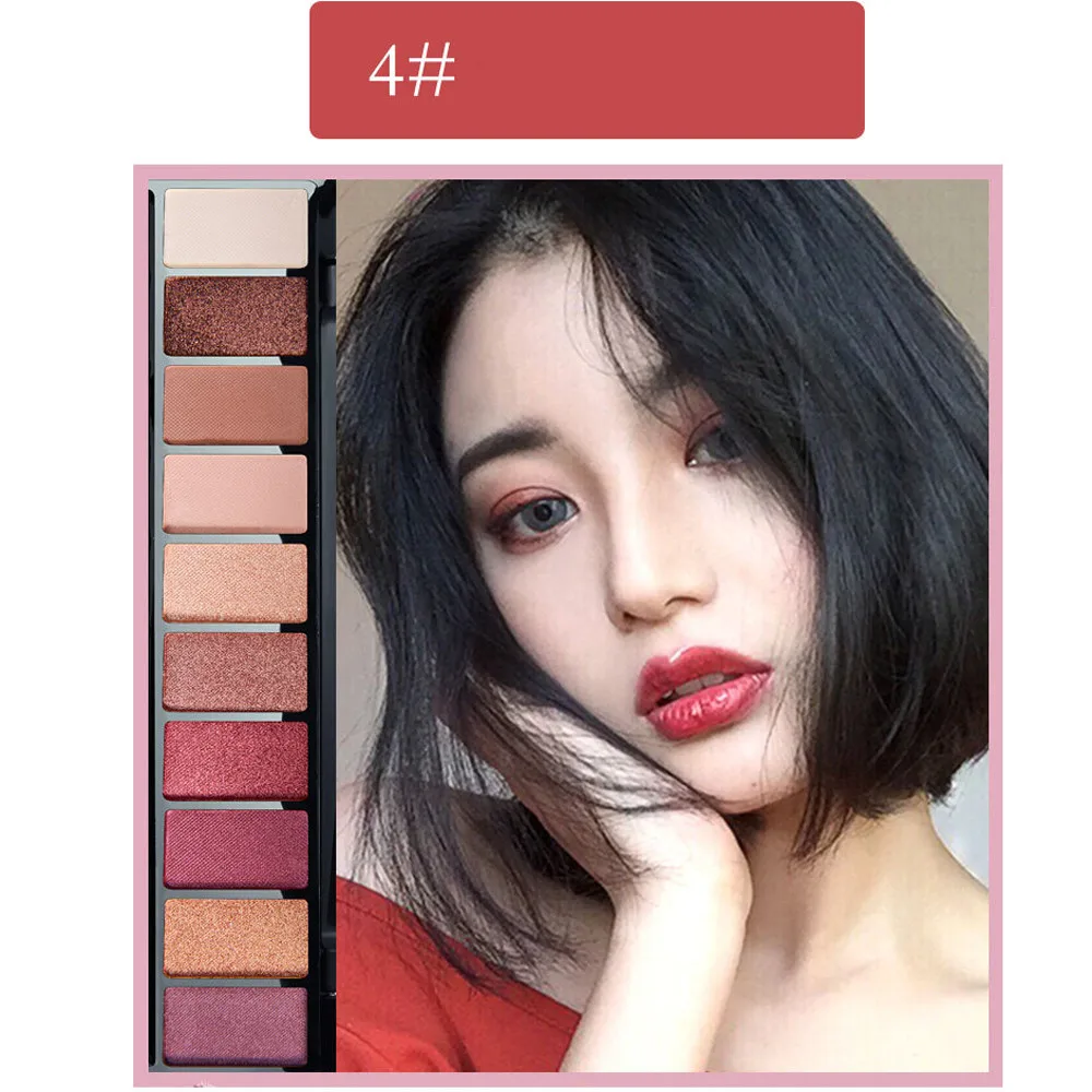 Hot Professional 10Color Eyeshadow Palette Shimmer Glitter Eye Shadow Powder Palette Matte Eyeshadow Cosmetic Makeup Beauty10.30