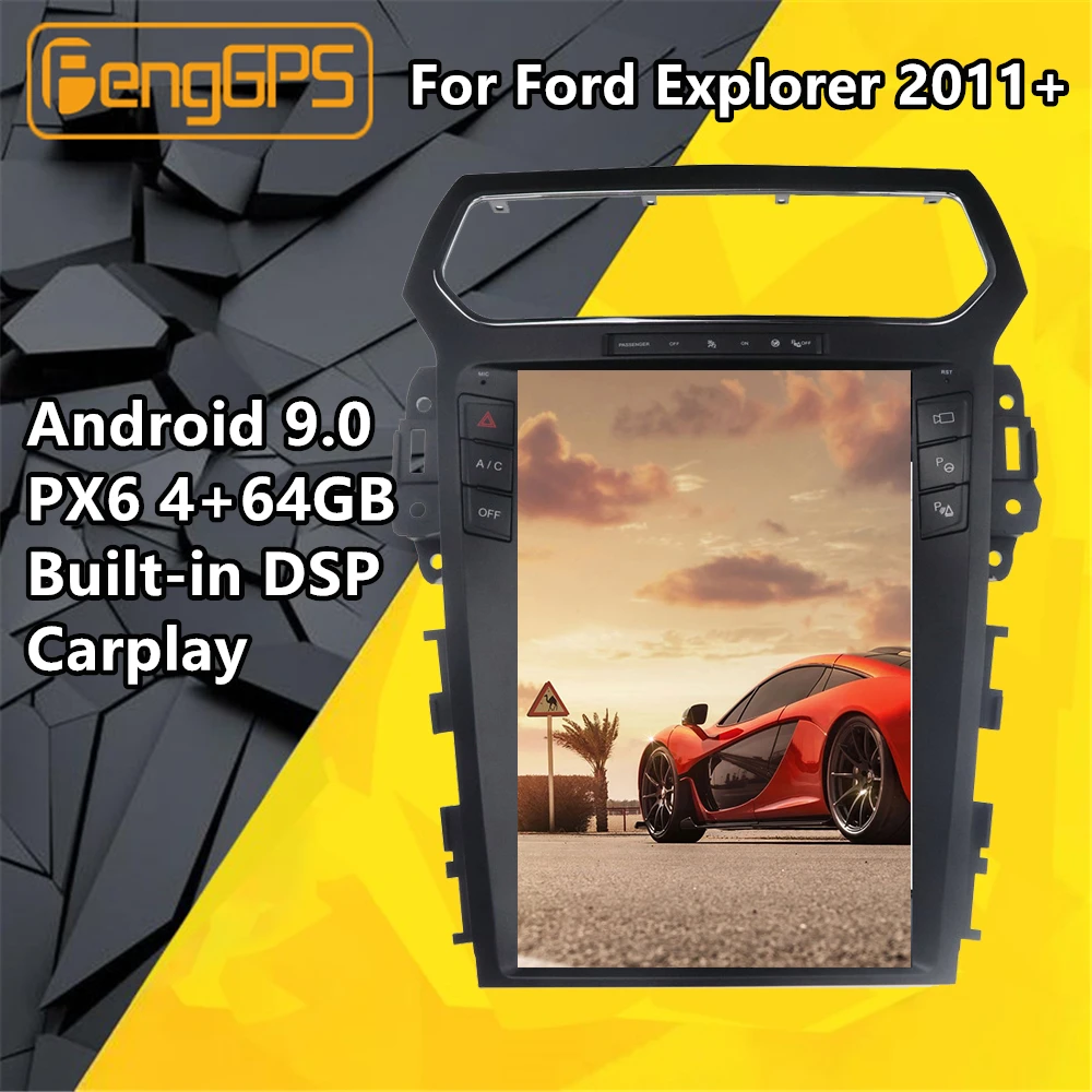 Мультимедийный плеер для Ford Explorer 5 Android 2013 2015 Tesla PX6 GPS навигация автомобильное