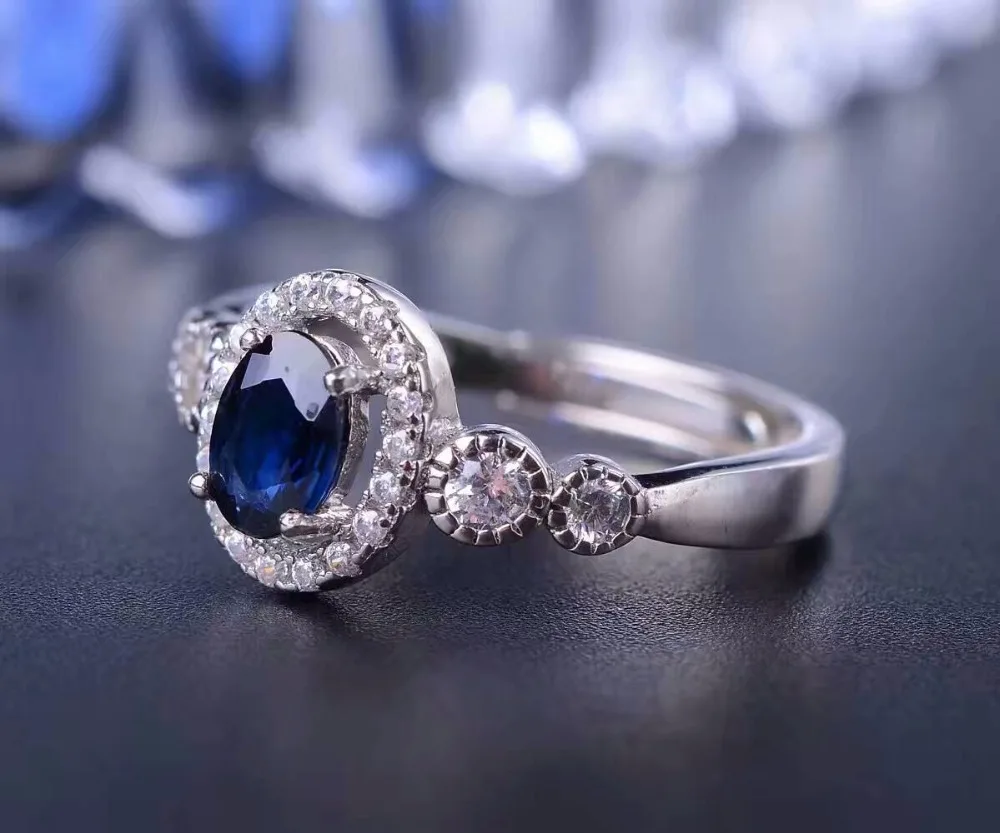 Роскошное серебряное кольцо с драгоценными камнями 4*6 безупречное натуральное