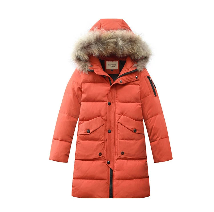 Dollplus/детская зимняя куртка для мальчиков Модное длинное пальто с капюшоном, парка детская большая школьная куртка для мальчиков 8, 10, 14 лет зимняя одежда