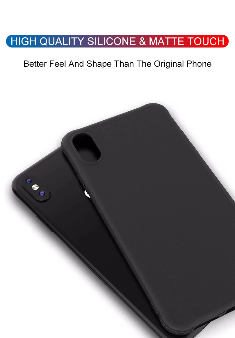 Противоударный силиконовый чехол для Iphone 11 Pro Max Xs Max Xr X 8 7 6s 6 Plus, матовый мягкий чехол для задней панели, нескользящий чехол