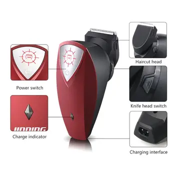 

NEW Electric Hair Clipper Waterproof Self-help Haircut Adult Children USB Charging Razor 19QE