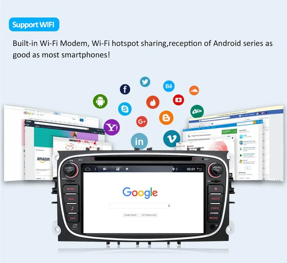 Cheap 2 DIN car dvd GPS quad core android 8.1for Ford for focus Mondeo S-max smax Kuga c-max WIFI BT SWC GPS multimedia player 2G RAM 4 Cheap 2 DIN car dvd GPS quad core android 8.1for Ford for focus Mondeo S-max smax Kuga c-max WIFI BT SWC GPS multimedia player 2G RAM 4