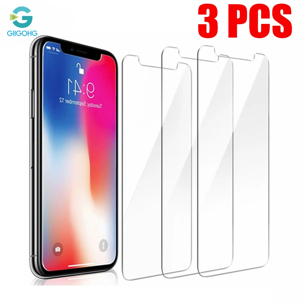 3 шт./лот закаленное стекло для iPhone 11 Pro Max 7 8 6 6s Plus SE 2020 5 Защита экрана XS XR 1 чехол
